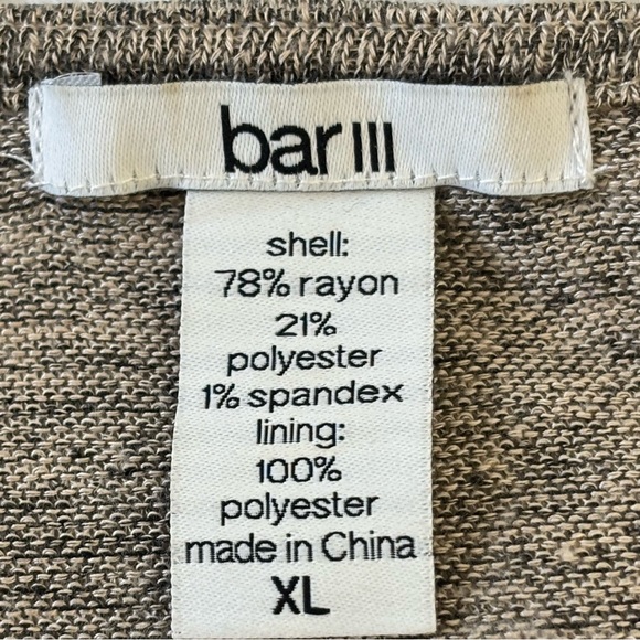 Bar III Dress Heathered Tan Black Midi XL cowl pockets business casual office - Picture 2 of 8